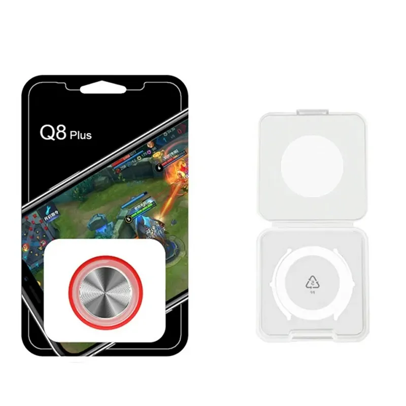 Mobile Phone Joystick Mini Plastic Smartphone Sucker Touch Rocker Gamepad Controller Assist Joypad Gaming Accessories Red For IPhone Android Tablet Metal Button Controller For PUBG (Q8-Plus)